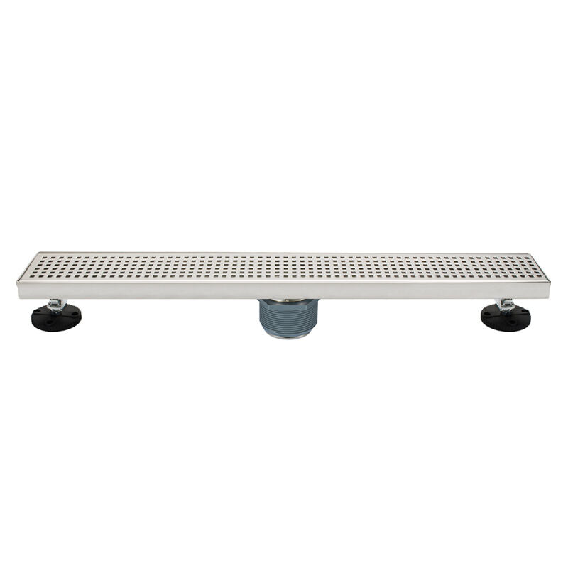 32" Linear Shower Drain and Body Square Grate