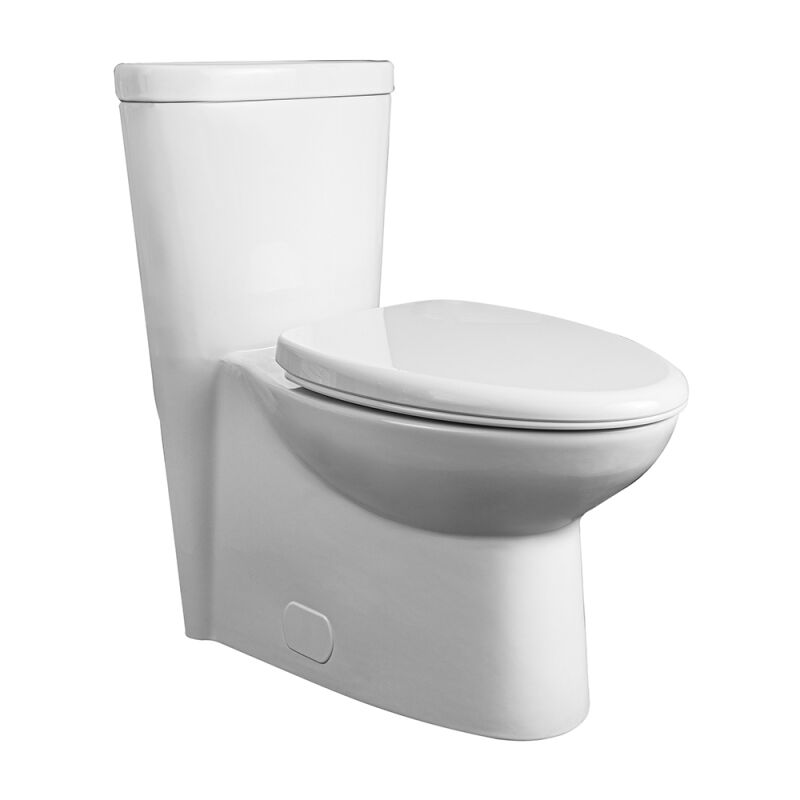 Ellonia Matte Black One Piece Top Flush Toilet w/Smooth Close Seat