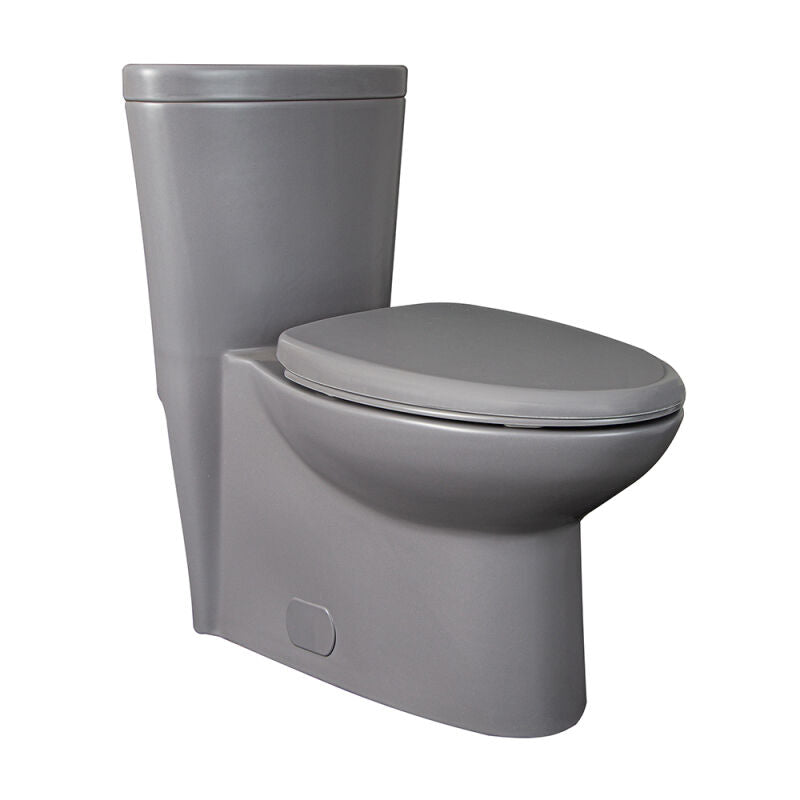 Ellonia Slate Gray One Piece Top Flush Toilet w/Smooth Close Seat - 0