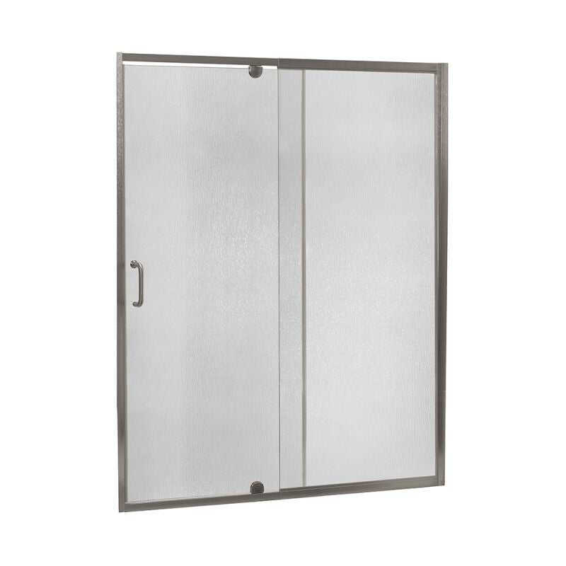 Minimalist 36" to 42"W x 69"H Frameless Pivot Shower Door and Panel 1/4" Rain Glass - 0