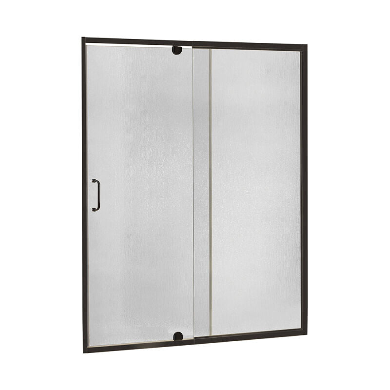 Minimalist 36" to 42"W x 69"H Frameless Pivot Shower Door and Panel 1/4" Rain Glass