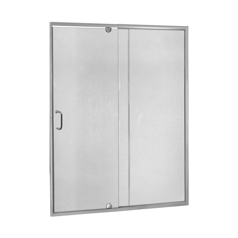 Minimalist 36" to 42"W x 69"H Frameless Pivot Shower Door and Panel 1/4" Rain Glass