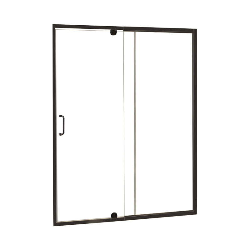 Minimalist 42" to 48"W x 69"H Frameless Pivot Shower Door and Panel 1/4" Clear Glass