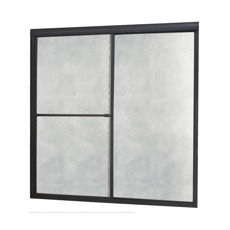 Sophisticated 56" to 60"W x 58"H Framed Sliding Tub Door Obscure Glass