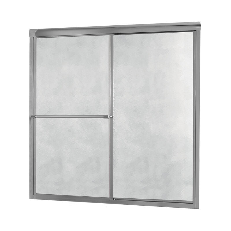 Sophisticated 56" to 60"W x 58"H Framed Sliding Tub Door Obscure Glass - 0