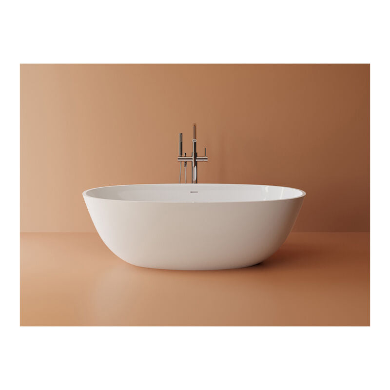 Downtown Oval Freestanding Bathtub with Integrated Overflow and Center Drain - 0