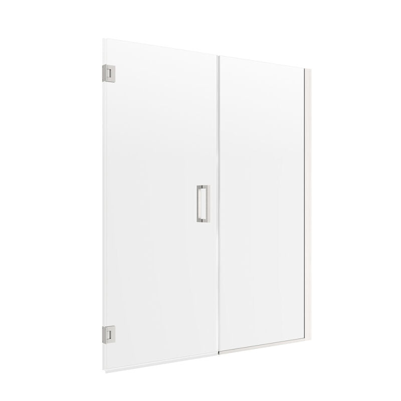 Modern 46-1/2" to 48" x 74 Frameless Hinge Shower Door & Inline Panel - 0