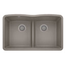 32 X 19-3/8" Double Bowl 50/50 Low Divide Undermount-4