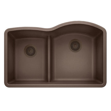 32-1/16 X 20-7/8" Double Bowl 40/60 Offset Low Divide Undermount - 0