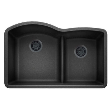 32-1/16 X 20-7/8" Double Bowl 60/40 Offset Low Divide Undermount - 0