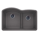 32-1/16 X 20-7/8" Double Bowl 60/40 Offset Low Divide Undermount-1