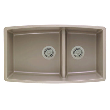 33 X 19" Double Bowl 60/40 Low Divide Undermount - 0