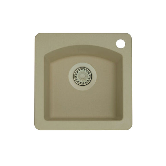 15 X 15" Single Bowl Dual Mount Bar Sink