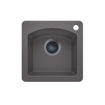 15 X 15" Single Bowl Dual Mount Bar Sink - 0