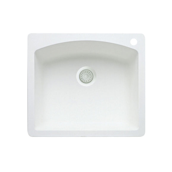 25 X 22" Single Bowl Dual Mount