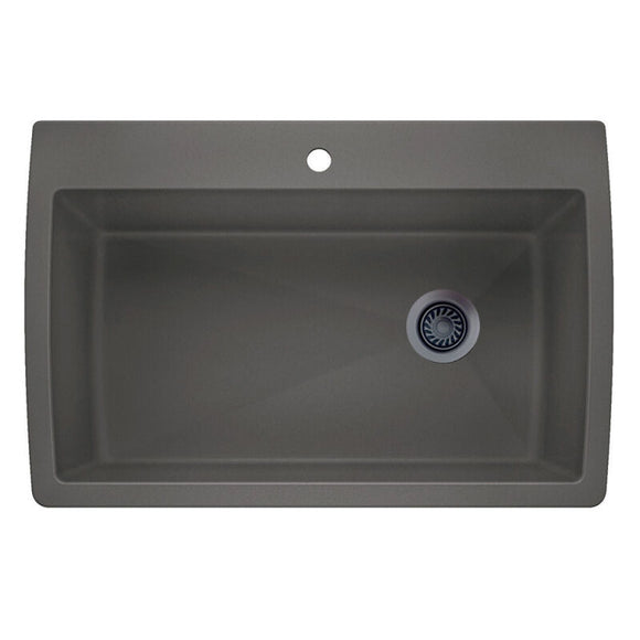 33-1/2 X 22" Single Bowl Dual Mount