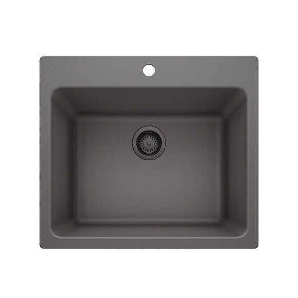 25 X 22" Single Bowl Dual Mount Laundry Sink