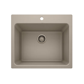 25 X 22" Single Bowl Dual Mount Laundry Sink - 0