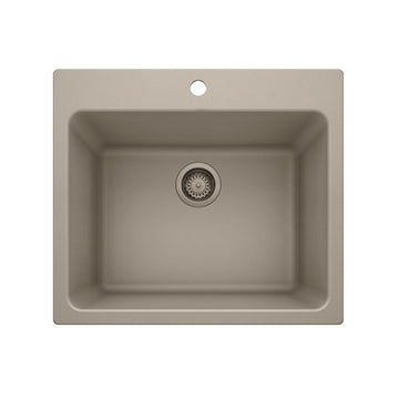 25 X 22" Single Bowl Dual Mount Laundry Sink - 0