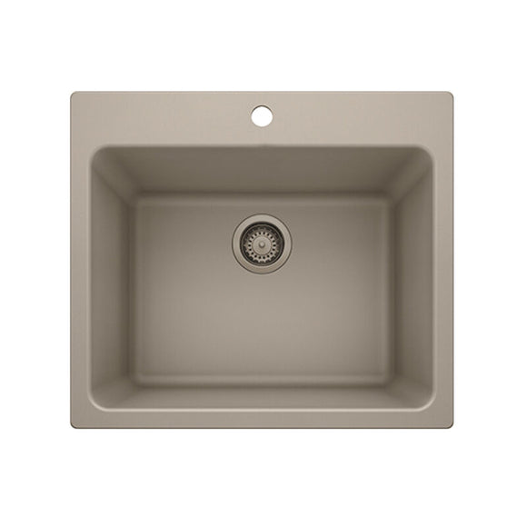 25 X 22" Single Bowl Dual Mount Laundry Sink