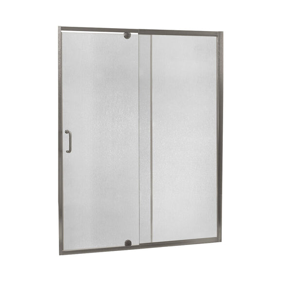 Minimalist 36" to 42"W x 69"H Frameless Pivot Shower Door and Panel 1/4" Rain Glass