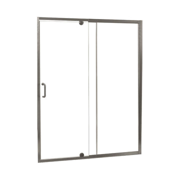 Minimalist 42" to 48"W x 69"H Frameless Pivot Shower Door and Panel 1/4" Clear Glass