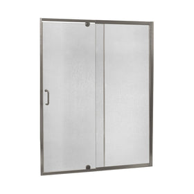 Minimalist 42" to 48"W x 69"H Frameless Pivot Shower Door and Panel 1/4" Rain Glass