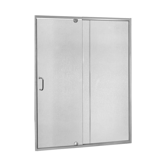 Minimalist 42" to 48"W x 69"H Frameless Pivot Shower Door and Panel 1/4" Rain Glass