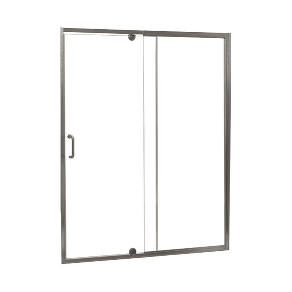 Minimalist 54" to 60"W x 69"H Frameless Pivot Shower Door and Panel 1/4" Clear Glass