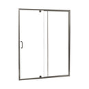 Minimalist 54" to 60"W x 69"H Frameless Pivot Shower Door and Panel 1/4" Clear Glass-1