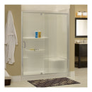 Minimalist 54" to 60"W x 69"H Frameless Pivot Shower Door and Panel 1/4" Clear Glass-2