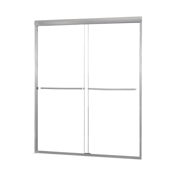 Minimalist 42" to 46"W x 65"H Frameless Sliding Shower Door 1/4" Clear Glass