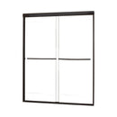Minimalist 42" to 46"W x 65"H Frameless Sliding Shower Door 1/4" Clear Glass-2