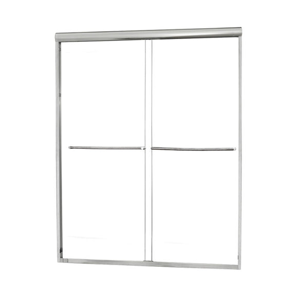 Minimalist 56" to 60"W x 72"H Frameless Sliding Shower Door 1/4" Clear Glass