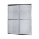Minimalist 56" to 60"W x 72"H Frameless Sliding Shower Door 1/4" Rain Glass-1