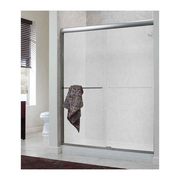 Minimalist 56" to 60"W x 72"H Frameless Sliding Shower Door 1/4" Rain Glass - 0