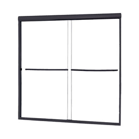 Minimalist 56" to 60"W x 60"H Frameless Sliding Tub Door 1/4" Clear Glass