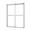 Architectural 43" to 47"W x 76"H Frameless Double Roller Shower Door 5/16" Clear Glass-2
