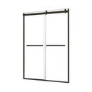 Architectural 43" to 47"W x 76"H Frameless Double Roller Shower Door 5/16" Clear Glass-1
