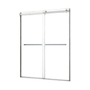 Architectural 43" to 47"W x 76"H Frameless Double Roller Shower Door 5/16" Clear Glass-1