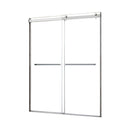 Architectural 43" to 47"W x 76"H Frameless Double Roller Shower Door 5/16" Clear Glass-3