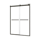 Architectural 55" to 59"W x 76"H Frameless Double Roller Shower Door 5/16" Clear Glass-1