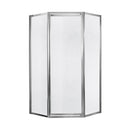 Sophisticated 18-1/2" x 24" x 18-1/2" x 70"H Framed Neo Angle Shower Door Obscure Glass-2