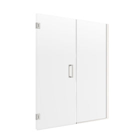 Modern 46-1/2" to 48" x 74 Frameless Hinge Shower Door & Inline Panel