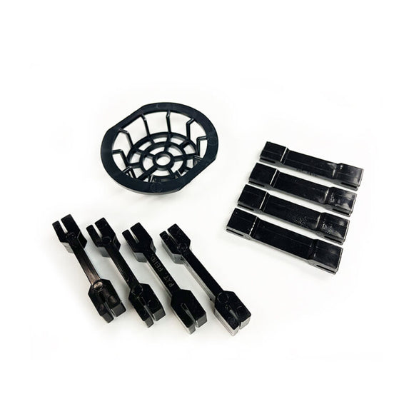 Small Grated Riser Linear Drain Hair Strainer and Grate Riser (Combo Set) | Luxart Collection