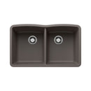 32 X 19-3/8" Double Bowl 50/50 Low Divide Undermount-2