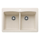 33 X 22" Double Bowl 50/50 Dual Mount-7