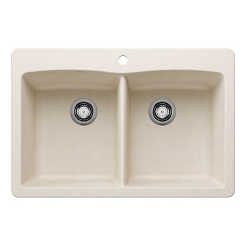 33 X 22" Double Bowl 50/50 Dual Mount - 0