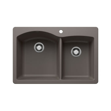 33 X 22" Double Bowl 60/40 Offset Dual Mount - 0