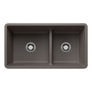 33" X 18" Double Bowl 60/40 Reversible Offset Low Divide Undermount-6